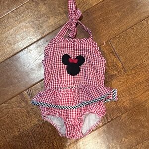 Red Gingham Minnie Mouse Swimsuit